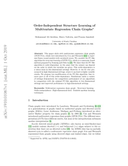 Order-Independent Structure Learning of Multivariate Regression Chain
  Graphs