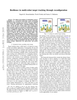 Resilience in multi-robot target tracking through reconfiguration