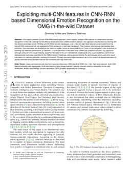 Exploiting multi-CNN features in CNN-RNN based Dimensional Emotion
  Recognition on the OMG in-the-wild Dataset