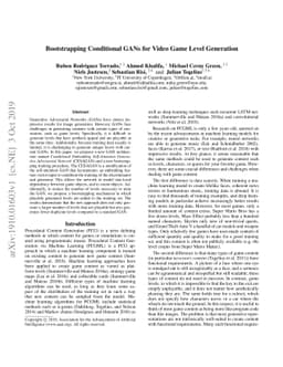 Bootstrapping Conditional GANs for Video Game Level Generation