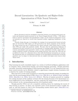 Beyond Linearization: On Quadratic and Higher-Order Approximation of
  Wide Neural Networks