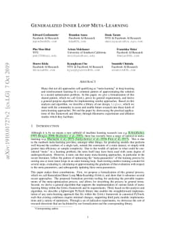 Generalized Inner Loop Meta-Learning