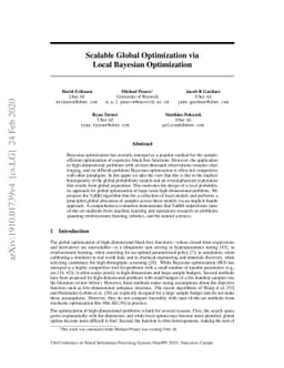 Scalable Global Optimization via Local Bayesian Optimization
