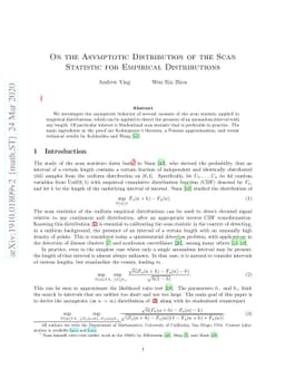 On the Asymptotic Distribution of the Scan Statistic for Empirical
  Distributions