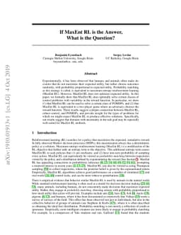 If MaxEnt RL is the Answer, What is the Question?