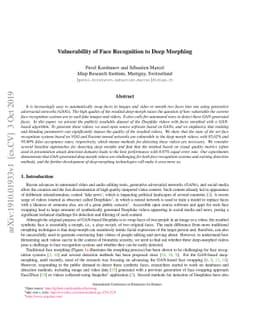 Vulnerability of Face Recognition to Deep Morphing