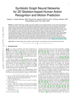 Symbiotic Graph Neural Networks for 3D Skeleton-based Human Action
  Recognition and Motion Prediction