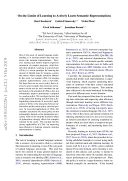 On the Limits of Learning to Actively Learn Semantic Representations