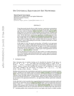 On Universal Equivariant Set Networks