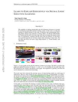 Learn to Explain Efficiently via Neural Logic Inductive Learning