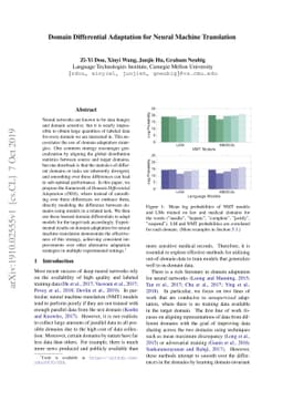 Domain Differential Adaptation for Neural Machine Translation