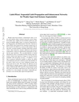 Label-PEnet: Sequential Label Propagation and Enhancement Networks for
  Weakly Supervised Instance Segmentation