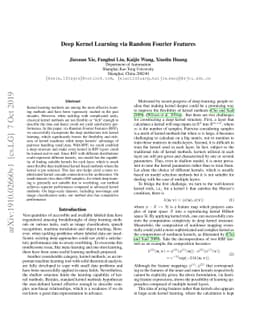Deep Kernel Learning via Random Fourier Features