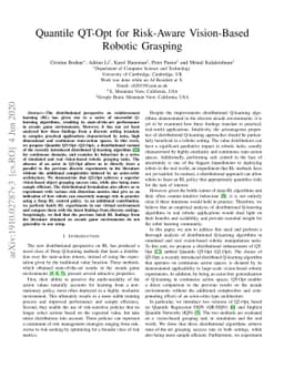 Quantile QT-Opt for Risk-Aware Vision-Based Robotic Grasping