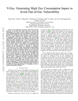 V-Gas: Generating High Gas Consumption Inputs to Avoid Out-of-Gas
  Vulnerability