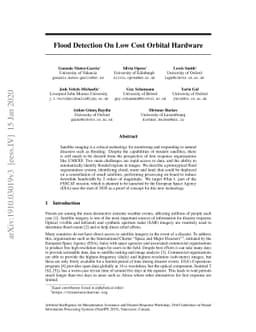 Flood Detection On Low Cost Orbital Hardware