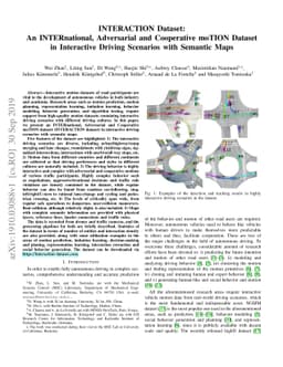 INTERACTION Dataset: An INTERnational, Adversarial and Cooperative
  moTION Dataset in Interactive Driving Scenarios with Semantic Maps