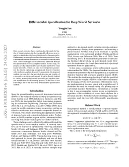 Differentiable Sparsification for Deep Neural Networks