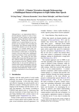CONAN -- COunter NArratives through Nichesourcing: a Multilingual
  Dataset of Responses to Fight Online Hate Speech