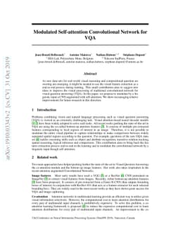 Modulated Self-attention Convolutional Network for VQA