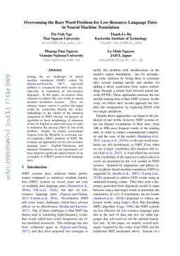 Overcoming the Rare Word Problem for Low-Resource Language Pairs in
  Neural Machine Translation
