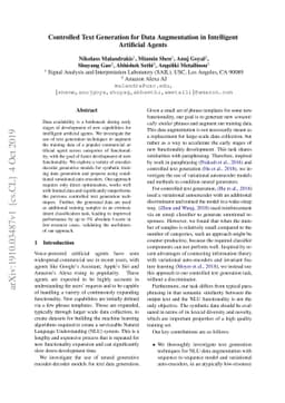 Controlled Text Generation for Data Augmentation in Intelligent
  Artificial Agents