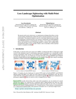 Loss Landscape Sightseeing with Multi-Point Optimization