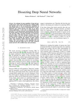 Dissecting Deep Neural Networks