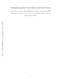 Estimating regression errors without ground truth values