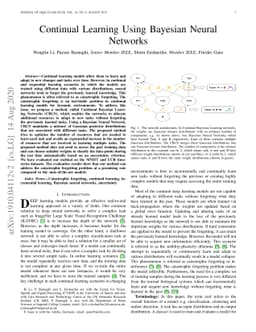 Continual Learning Using Bayesian Neural Networks