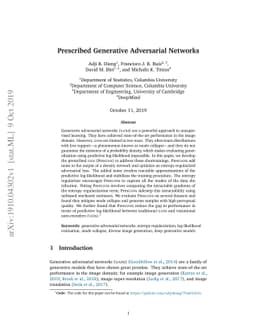Prescribed Generative Adversarial Networks