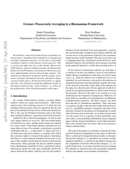 Gromov-Wasserstein Averaging in a Riemannian Framework