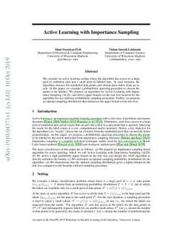 Active Learning with Importance Sampling