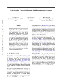 PAC-Bayesian Contrastive Unsupervised Representation Learning