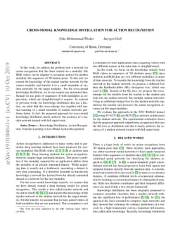 Cross-modal knowledge distillation for action recognition