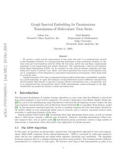 Graph Spectral Embedding for Parsimonious Transmission of Multivariate
  Time Series
