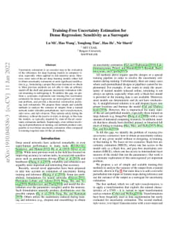 Training-Free Uncertainty Estimation for Dense Regression: Sensitivity
  as a Surrogate