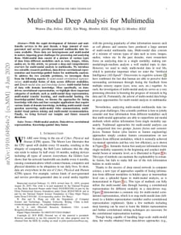Multi-modal Deep Analysis for Multimedia