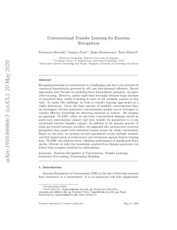 Conversational Transfer Learning for Emotion Recognition