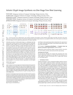 Artistic Glyph Image Synthesis via One-Stage Few-Shot Learning