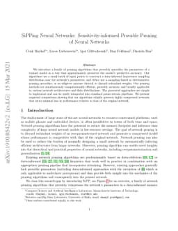 SiPPing Neural Networks: Sensitivity-informed Provable Pruning of Neural
  Networks