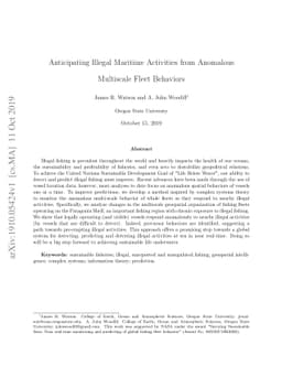 Anticipating Illegal Maritime Activities from Anomalous Multiscale Fleet
  Behaviors