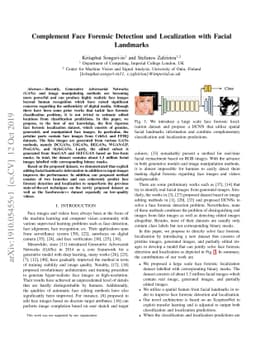 Complement Face Forensic Detection and Localization with FacialLandmarks