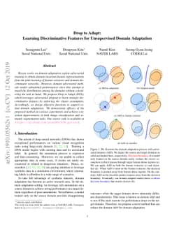 Drop to Adapt: Learning Discriminative Features for Unsupervised Domain
  Adaptation