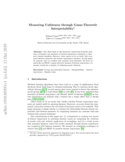 Measuring Unfairness through Game-Theoretic Interpretability