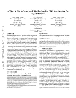 eCNN: A Block-Based and Highly-Parallel CNN Accelerator for Edge
  Inference