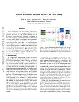 Granular Multimodal Attention Networks for Visual Dialog