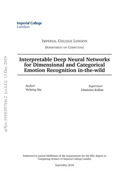 Interpretable Deep Neural Networks for Dimensional and Categorical
  Emotion Recognition in-the-wild