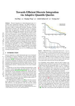 Towards Efficient Discrete Integration via Adaptive Quantile Queries