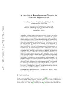 A New Local Transformation Module for Few-shot Segmentation